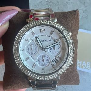 Michael Kors Watch Silver w/ Rhinestones (Women)